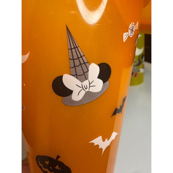 Disney Zak Halloween Cups Glow in Dark Set 4 Mickey Minnie 2 Lids Straws 2022 - Picture 10 of 14